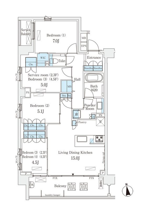 ライトテラス世田谷区砧 間取り図