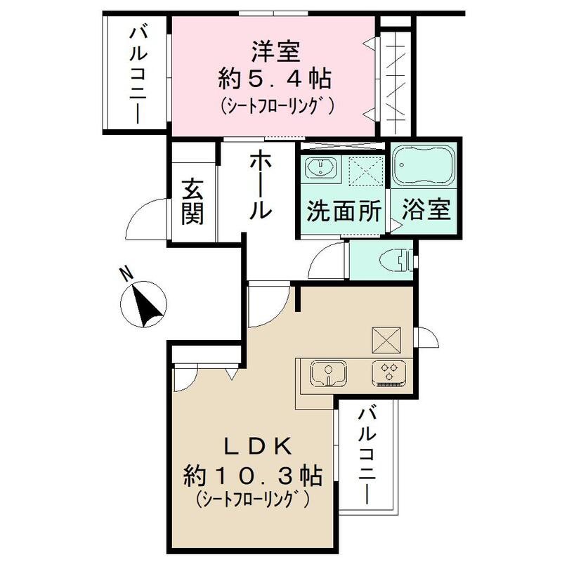 グランドール豪徳寺Ⅴ 102号室 間取り