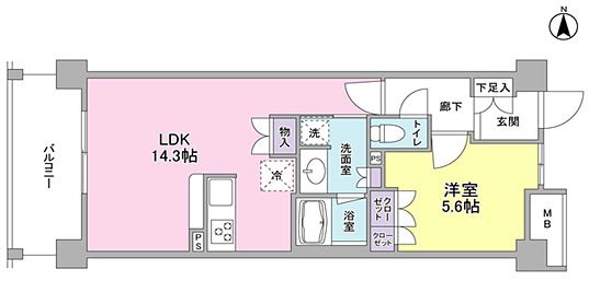 アンビエンテ経堂 212号室 間取り