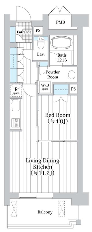 アビティグランデ砧 2405号室 間取り