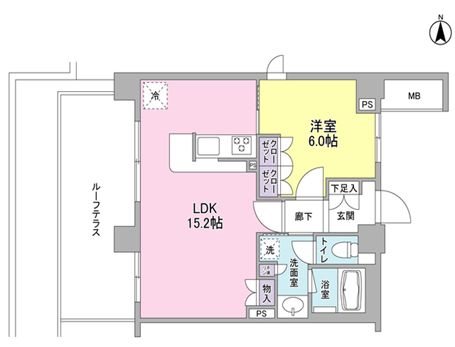 アンビエンテ経堂 610号室 間取り