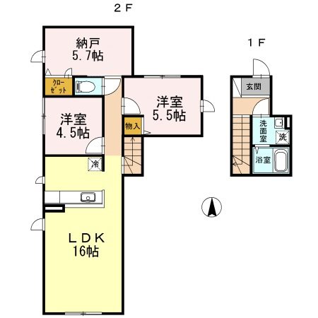 Ivy　Court 201号室 間取り