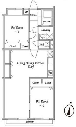 ガーデンハウス千歳船橋 間取り図