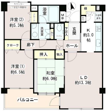 成城ストリームハイツ 104号室 間取り
