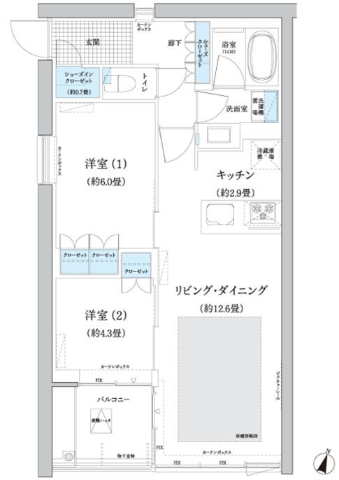 ガーデニエール砧ＷＥＳＴ 間取り図