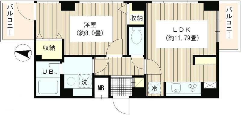 COLORS　GARDEN 201号室 間取り