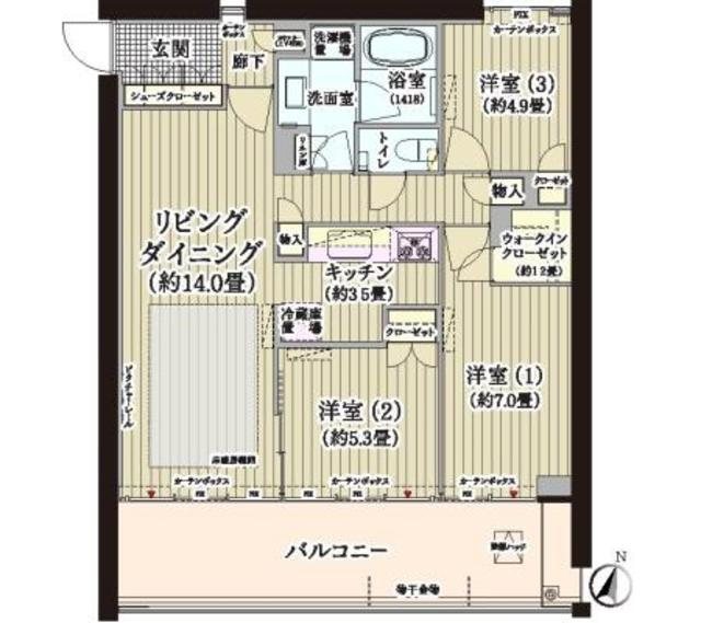 ガーデニエール砧ＷＥＳＴ 109号室 間取り
