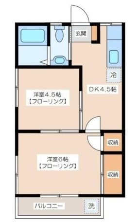 第一ひがしハイツ 103号室 間取り