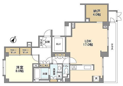 サンライズ松本No.7 0711号室 間取り