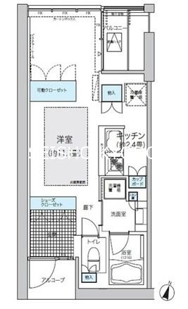 ガーデニエール砧ウエスト 534号室 間取り