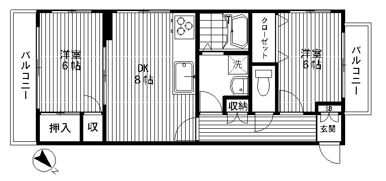 メゾンスター 301号室 間取り