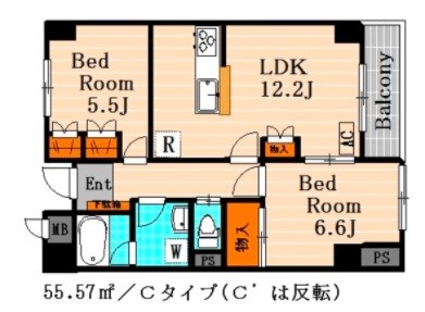ベルコート船橋 201号室 間取り