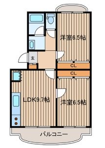 ツインパレス経堂 101号室 間取り