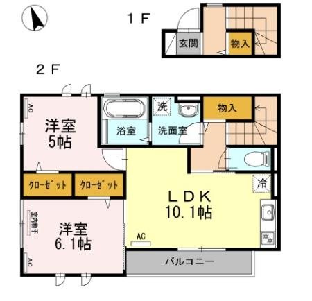 Reveur Constellation　Ⅱ番館  201号室 間取り