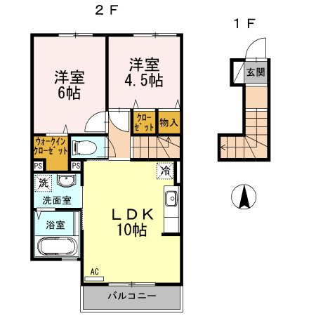 Reveur Constellation　Ⅰ番館  202号室 間取り
