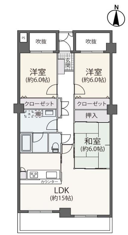 コートハウス千歳船橋 301号室 間取り