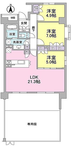 アンビエンテ経堂 101号室 間取り