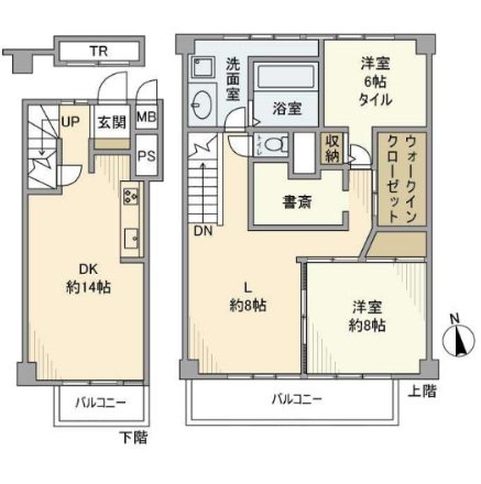 経堂セントラルマンション 415号室 間取り