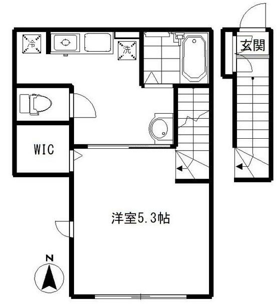 須田ハイツ B号室 間取り