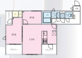 The MANOR KYODO 502号室 間取り