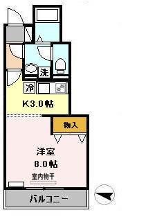 プリヴェール成城 102号室 間取り