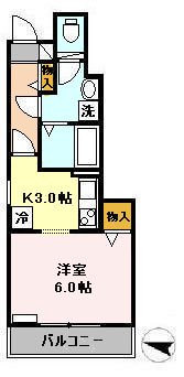 プリヴェール成城 105号室 間取り