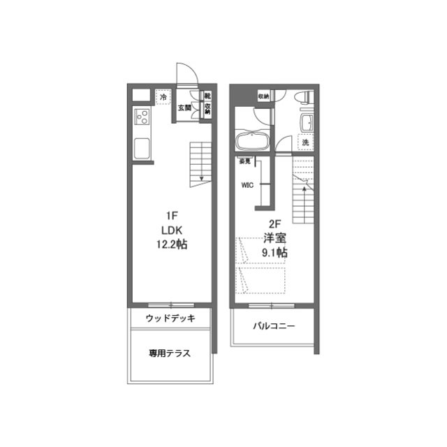 ガーデン千歳船橋 107号室 間取り