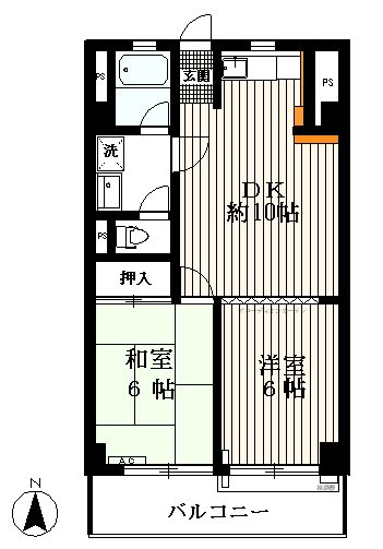 東海経堂マンション 204号室 間取り