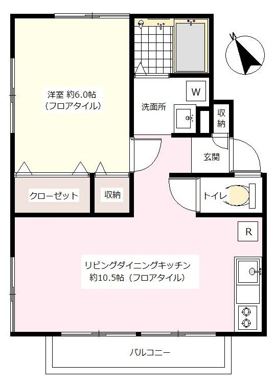 アザレアコーポC棟 205号室 間取り