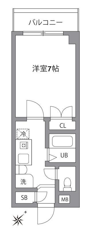 ハニーコート 304号室 間取り