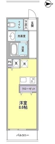 SHIMOKITA　APARTMENT 105号室 間取り