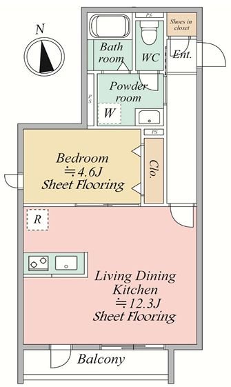 MOCXION　Kyodo　モクシオン経堂 203号室 間取り