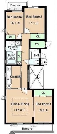 リュゼ経堂 102号室 間取り
