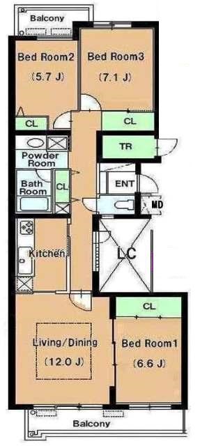 リュゼ経堂 306号室 間取り