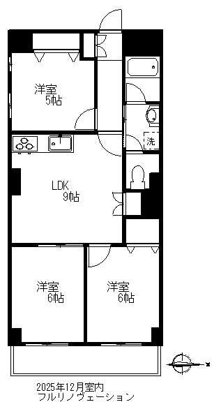 パティオ砧 204号室 間取り