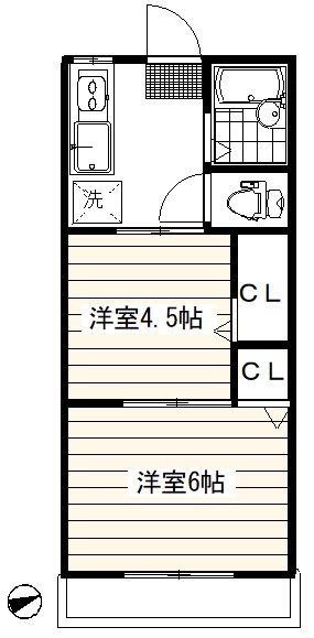 カンフォートハイツ 202号室 間取り
