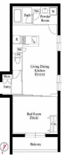 コンポジット経堂 304号室 間取り
