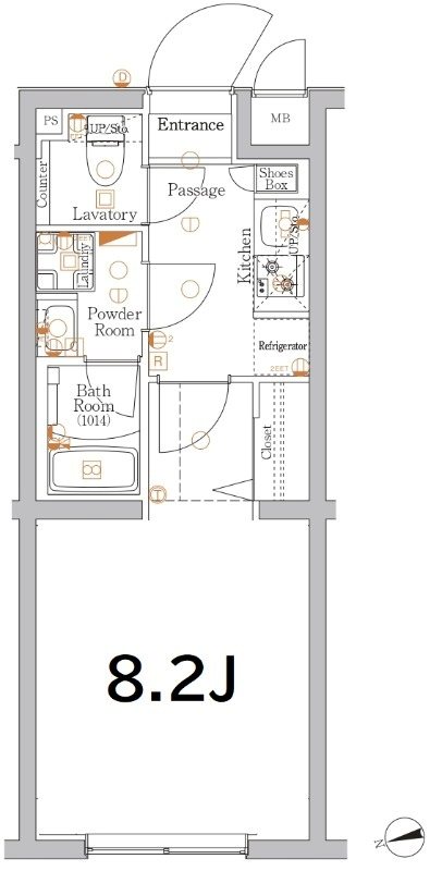 XEBEC経堂 101号室 間取り