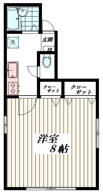 グレースウエストコート 202号室 間取り