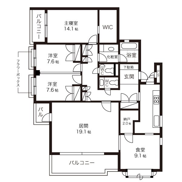 テラス成城 202号室 間取り