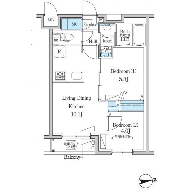 デュオフラッツ千歳船橋 110号室 間取り