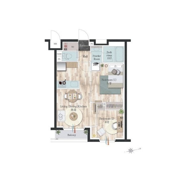 デュオフラッツ千歳船橋 玄関