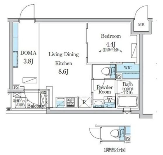 デュオフラッツ千歳船橋 203号室 間取り