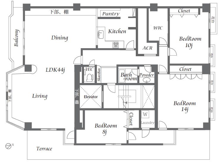 目黒三田パークマンション 601号室 間取り