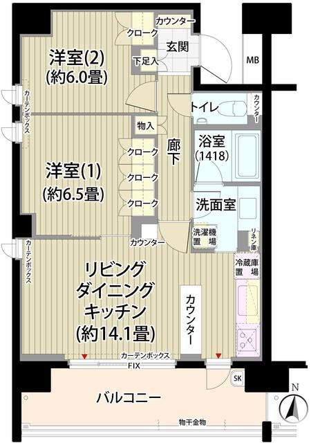ガーデニエール砧レジデンス 204号室 間取り