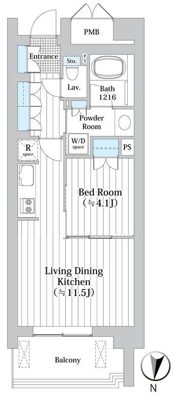 アビティグランデ砧 2211号室 間取り