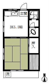 桜コーポ 202号室 間取り