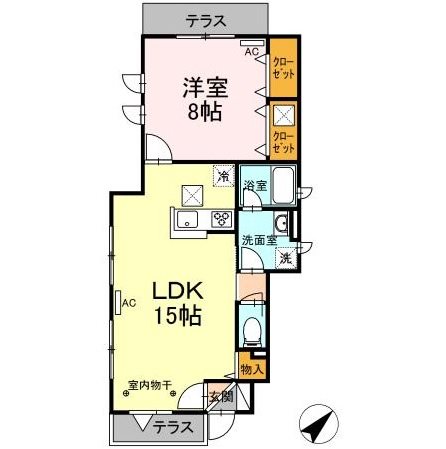 DUO2 101号室 間取り