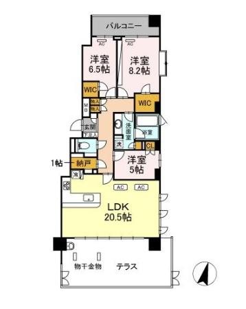 パークシティ成城　Fコート 101号室 間取り