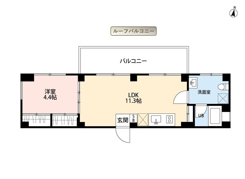 ＳＯＬＵＭ世田谷砧  502号室 間取り